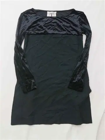 스포츠 맥스 벨벳 절개 원피스 블랙 계열 여성용