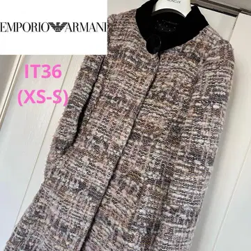 이탈리아제 Emporio Armani 노카라 트위드 재킷 멀티 컬러