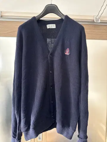 IZOD 네이비 V넥 가디건