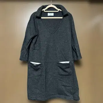 루미노아 Vent d'Ouest V넥 튜닉 다크 그레이