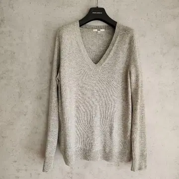 컨디션 최상 유니클로 캐시미어 100% V넥 니트 여성용 XL