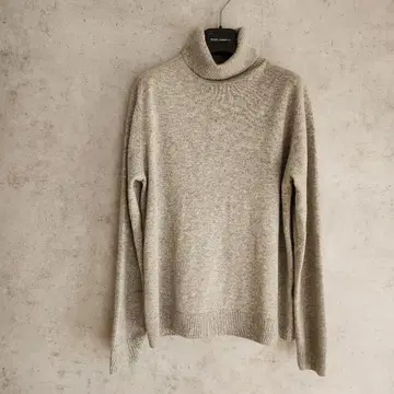 컨디션 최상 유니클로 캐시미어 100% 터틀넥 니트 그레이 여성용 XL