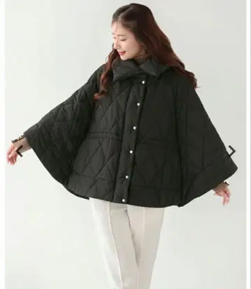 새상품급 fitmore 핏모어 충전솜 퀼팅 판초 블랙