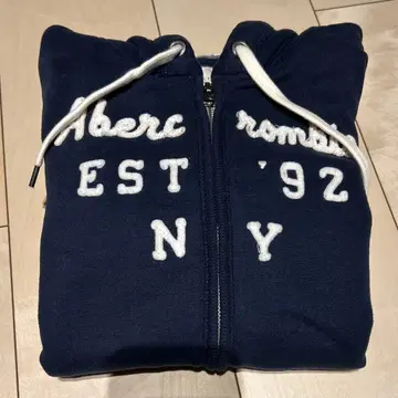 Abercrombie & Fitch 네이비 지퍼 후드티