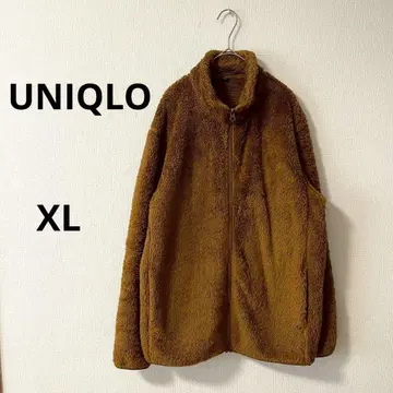 유니클로 복슬복슬 보아 자켓 XL 브라운 스탠드 카라 남성용