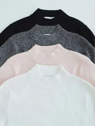 새상품 CLANE 하이넥 리브 니트 H/N RIB KNIT TOPS 블랙