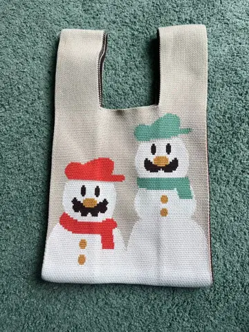 닌텐도 스토어 슈퍼 마리오 니트 백