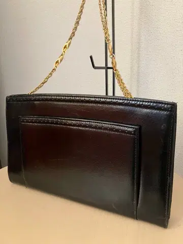 긴자 카네마츠 가죽 숄더백 블랙