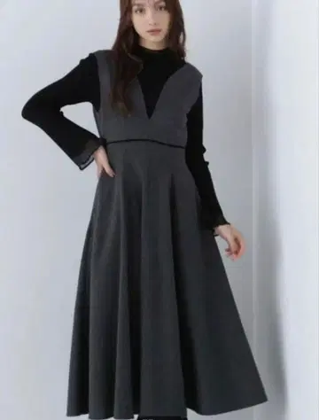 내추럴 뷰티 베이직 그레이 오버롤 스커트 M L