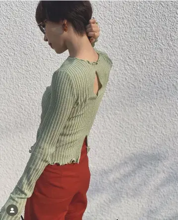 MEER. Rib lame knit tops 리브라메 니트탑