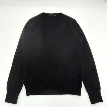 유니클로 V넥 캐시미어 100% 니트 스웨터 블랙