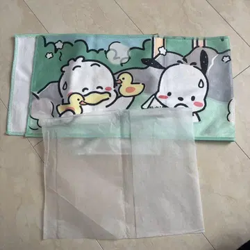 미사용 새상품 산리오 극락탕 머플러 타월 포차코 오리 페클