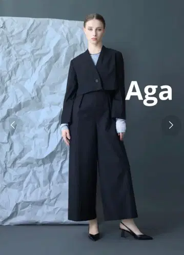 [ Aga ] 숏 자켓 노카라