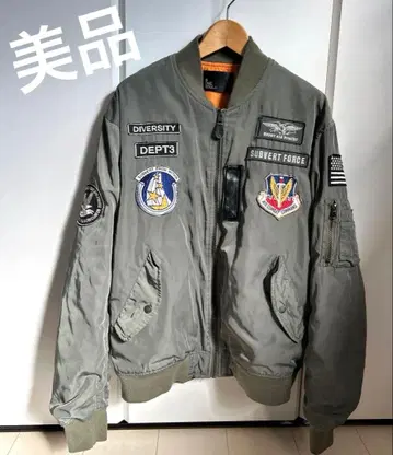 올리브 그린 MA-1 자켓 패치 포함