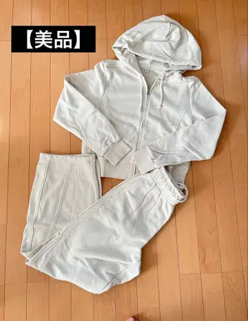 [ 새상품급 ] GU 맨투맨 배럴 레그 팬츠 후드티 세트 업