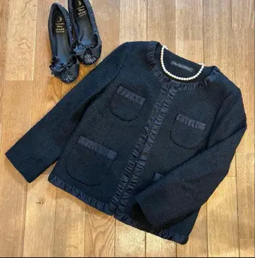 새상품급 그린 라벨 릴랙싱 트위드 자켓 M 세레모니 시치고산