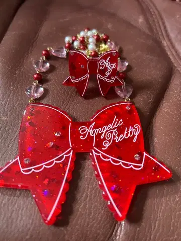 반짝임 리본 목걸이 + 반지