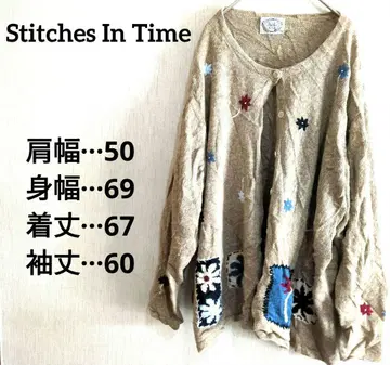 Stitches In Time 꽃무늬 자수 가디건