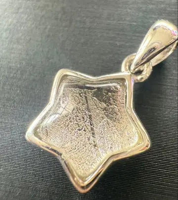 희귀 기베온 운석 별 펜던트 목걸이 실버 천연 파워