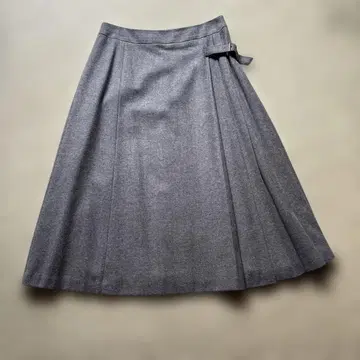 NON NO 그레이 플레어 스커트