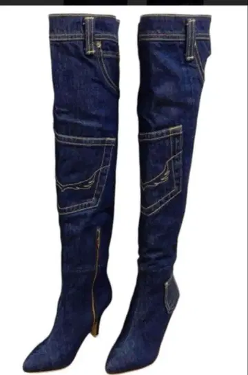 데님 리메이크 데님 부츠