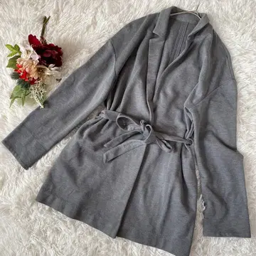 [OFUON] 그레이 겉옷 허리 리본 포함 (38) 루즈핏