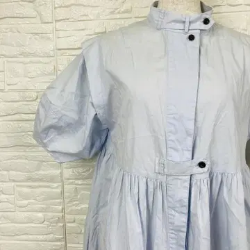 프릭스스토어 셔츠 원피스 밴드 카라 라이트 블루 [ 1971 29