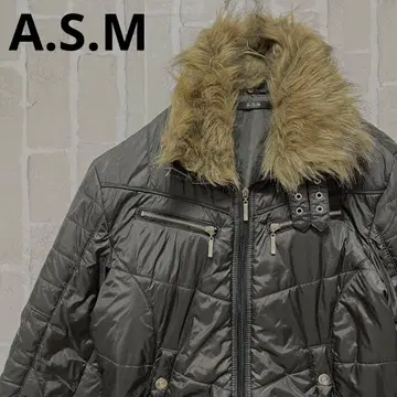 A.S.M archive 패딩 자켓 M 퍼 시크 스타일 그런지 Y2K