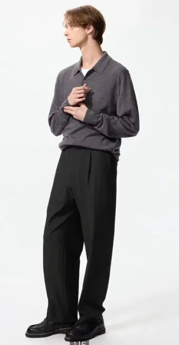 유니클로 턱 와이드 팬츠 남성용 S 사이즈