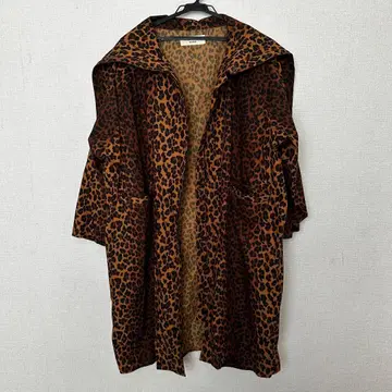 새상품급 레어 BEAMSBOY 빔즈 보이 레오파드 무늬 포플린 코트