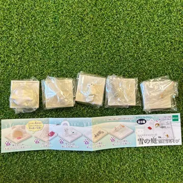 가챠 눈의 정원 고양이와 눈놀이 5종 컴플리트