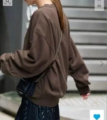 JOURNAL STANDARD 턱 오버 사이즈 맨투맨 브라운