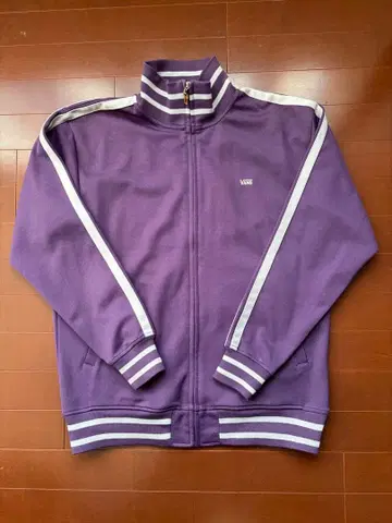 VANS 트랙 자켓 퍼플 x 화이트 라인
