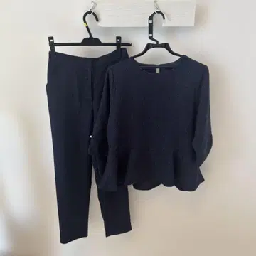 택 포함 미사용 새상품 네이비 셋업 팬츠 셋업