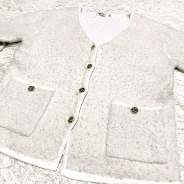 MOUSSY 마우지 가디건 골드 버튼 니트 도톰