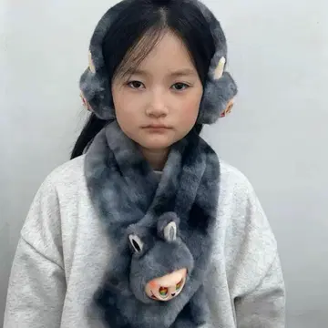 러브비야 머플러 세트 그레이