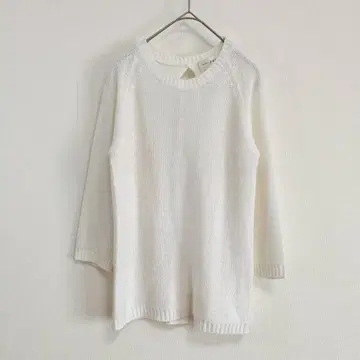 ZARA KNIT 백 오픈 니트 M 상당 화이트 심플