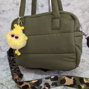 한국 스타일 숄더백 퀼팅 카키 카모플라주 2way 참