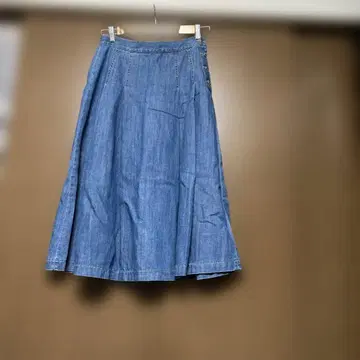 매킨토시 철학 데님 플레어 롱 스커트