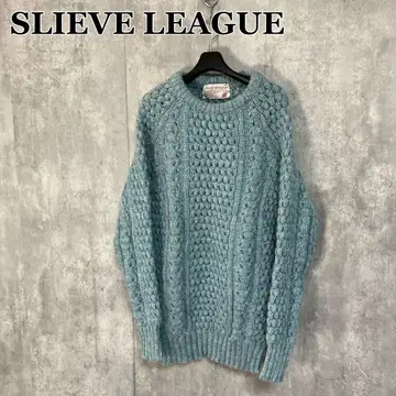 80s SLIEVE LEAGUE 핸드 니트 스웨터 아일랜드제