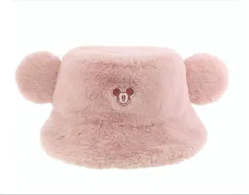 [ 새상품 미사용 ] 미키 버킷햇 귀 달린 핑크