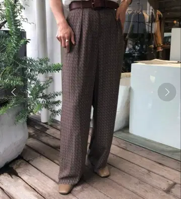 TODAYFUL | 브라운 패턴 슬랙스 36