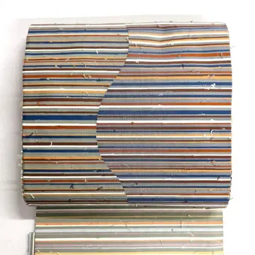 나고야 오비 가로줄기 유선 수염 컬러풀 기모노 오비 038k