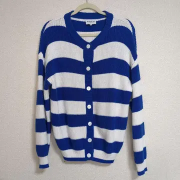 가격 협상 가능 FRNCH 파랑과 화이트 스트라이프 가디건 M