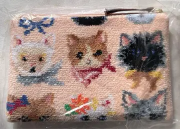 러브러리 프리티 캣츠 플랫 파우치