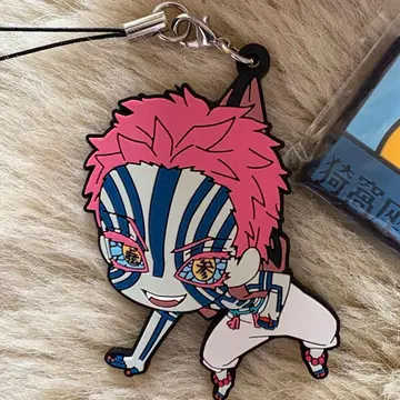 아카자/코하쿠 츠마마레 러버 스트랩 귀멸의 칼날 극장판 영화 굿즈