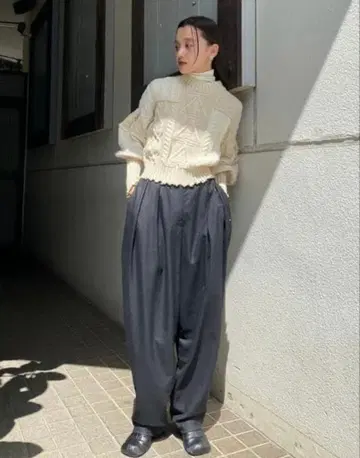 todayful 패치워크 퍼프 니트