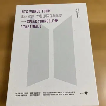 BTS WORLD TOUR LOVE YOURSELF DVD