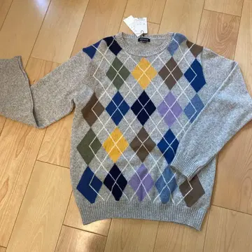 EX-CLUB 아가일 무늬 니트 스웨터 L