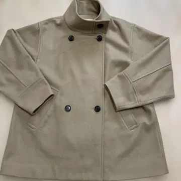 MOUSSY 베이지 더블 브레스트 코트 F